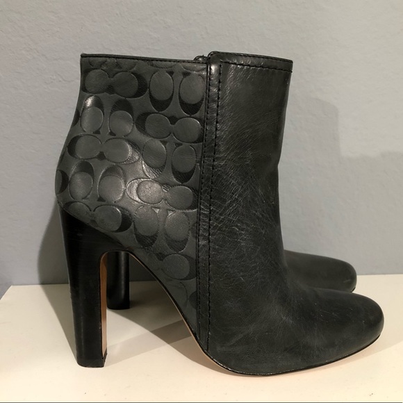 Coach black leather boots - Picture 1 of 5